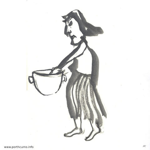 Woman with pan